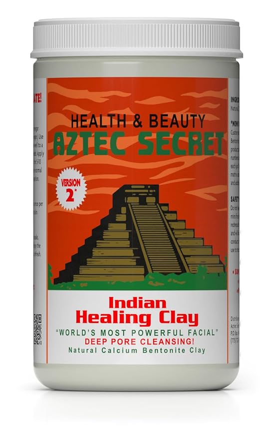 Aztec Secret – Indian Healing Clay 2 lb – Deep Pore Cleansing Facial & Body Mask – The Original 100% Natural Calcium Bentonite Clay – New Version 2