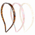 3 Pack Eyewear Headbands Comfortable Plain Hairbands for Women Designed for Glasses Wears Fashion Skinny Headbands(White,Purple,Brown)