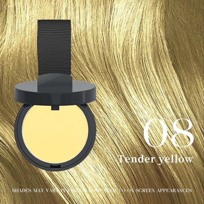 Maycheer Hairline Powder for Women - Hair Rich Shading Powder, 30 Colors Magic Root Cover Up (Tender Yellow 08)