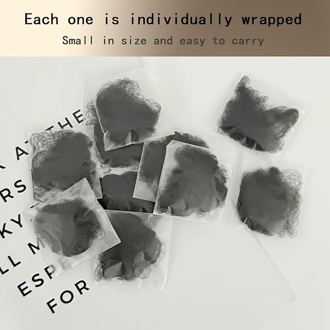 Invisible Hair Nets 50cm with 20Pcs,50Pcs U Shaped Bobby Pins,20Pcs Hair Ties and a Comb Styling Accessories Set,50cm for Ballet Bun,Wig,Food Service,Cabin Attendant, for Women and Girls(Black)