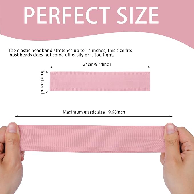 Workout Headbands Non Slip Headband Sport Headbands Sweatbands Elastic Sport Hair Bands for Sports Travel Indoor Fitness Gym