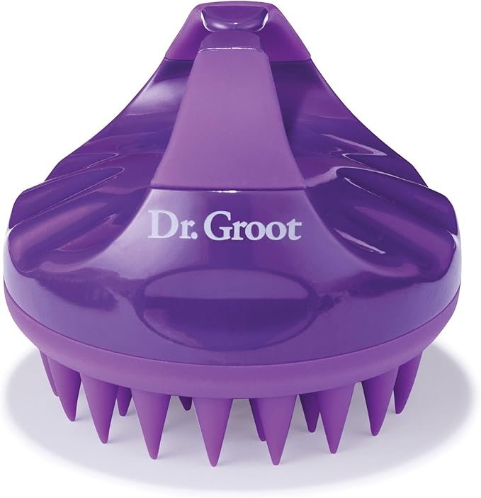 Dr. Groot Premium Scalp Cleansing Brush, Hair Scalp Massager, Scalp Scrubber with Soft Silicone Bristles, Hair Shampoo Brush for Scalp Exfoliation, Wet Dry Hair Brush for Scalp Care