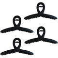 4.3 Inch Hair Claw Clips Large 4 Inch No Slip Big Black Matte Jaw Clip for Thin Fine and Medium Thick Hair Women, 4 Pack