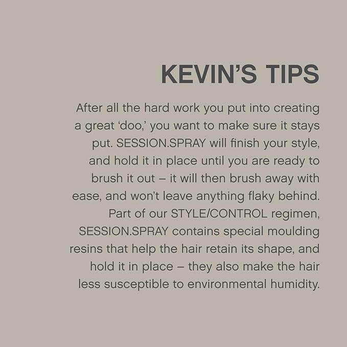 KEVIN.MURPHY SESSION.SPRAY - Strong Hold Finishing Hair Spray - For All Hair Types - Long Lasting Hold - Humidity Resistant Hair Care - 100 mL / 3.4 fl oz