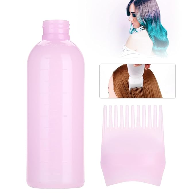 Root Comb Applicator Bottle, Hair Color Brush Applicator, 160ml Hair Dye Brush Bottle, Hair Dyeing Coloring Bottle Brush Shampoo Hair Color Oil Comb Applicator Tool()