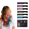 Festive Fun Hair Chalk Combs, Temporary Hair Dye Chalk Comb, Instant Hair Color Comb Washable Quick Dry Vibrant Temporary Color for All Ages for Birthday Party, Christmas Gifts (6 Colors) (6pcs)