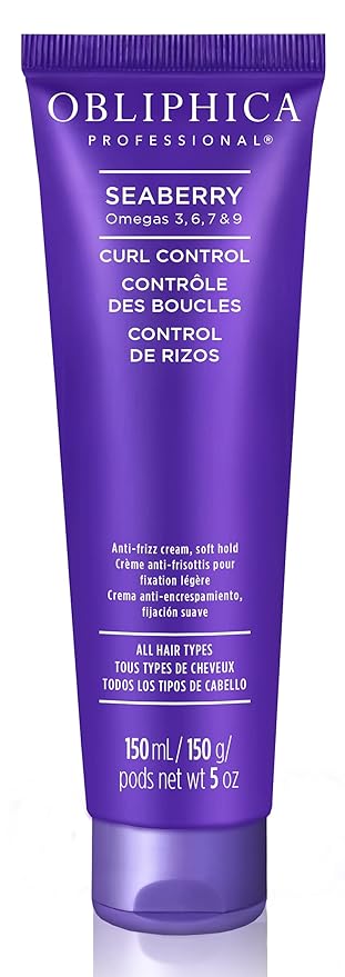 Obliphica Professional Hair Styling Agent - Defining Cream for Normal, Coarse Thick Hair, 5 Fl Oz, Anti-Humidity Protection, Curl Enhancer, Natural UV Protection