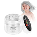 Temporary Hair Color for Kids, Ultikare White Hair Dye Washable Natural Hair Wax Color Chalk Mud Cream DIY Hairstyle Clay For Dark Hair Halloween, Cosplay, Party, Christmas Gift Girls 3.4 Fl Oz
