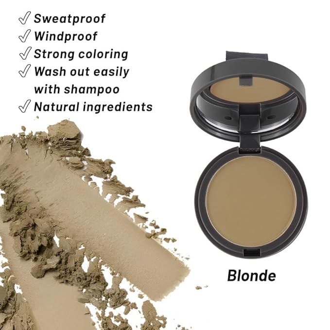 SOVONCARE Hairline Powder - Root Touch Up & Gray Hair Concealer for Men and Women, Instantly Covers Thinning Hair and Bald Spots, Natural-Looking Coverage Blonde
