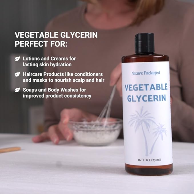 Vegetable Glycerin Oil - 100% Pure Plant Based Glycerol for DIY Skincare, Hair Care, Soap Making & Cosmetics - Vegan Moisturizing Humectant for Lotions & Creams - USP Grade 1 Gallon