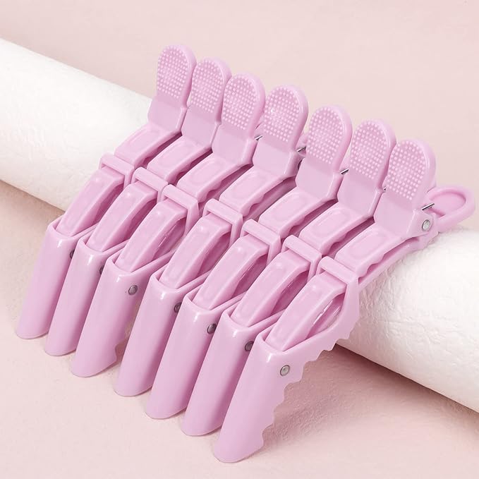 Ondder 14 Pcs Purple Alligator Hair Clips for Styling Sectioning Larger Salon Pro Barber Hair Clips for Coloring Cutting Big Alligator Clips for Hair Styling Accessories for Women Men