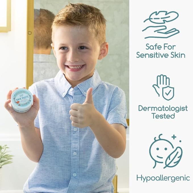LANE & CO. Hair Paste - Plant-Based Styling Paste for Babies, Toddlers, Kids - Natural & Organic Formula, Safe & Non-Sticky, Tame Bed Head & Flyaway Hair, 2oz