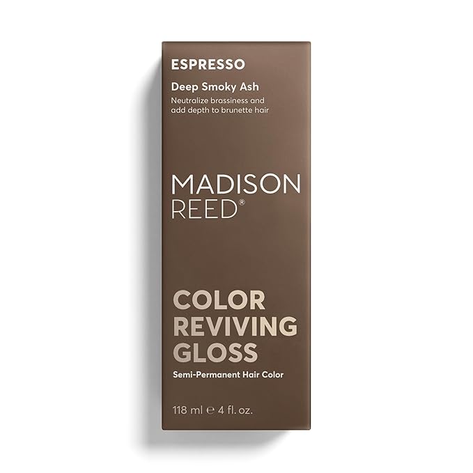 Madison Reed Color Reviving Gloss, Espresso - Brown, Semi-Permanent Hair Dye, Enhances Hair Color & Corrects Tone, Adds Brilliant Shine, Keratin & Argan Oil, 4 Fl Oz (118 mL)