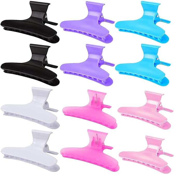 Ondder Hair Clips for Styling, Cutting, Coloring - Butterfly Claw Clamps and Pro Salon Accessories for Women and Girls