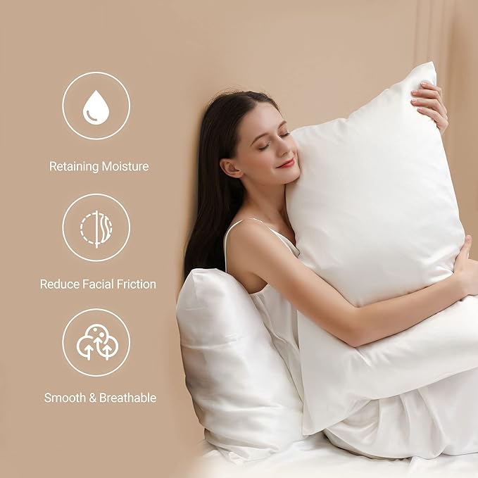 ZIMASILK 22 Momme Silk Pillowcase for Hair and Skin - 100% Pure Mulberry Silk with Hidden Zipper, Grade 6A Luxury Pillow Case for Women, Soft & Durable, Gift Box (King 20"x36" Grey Purple)