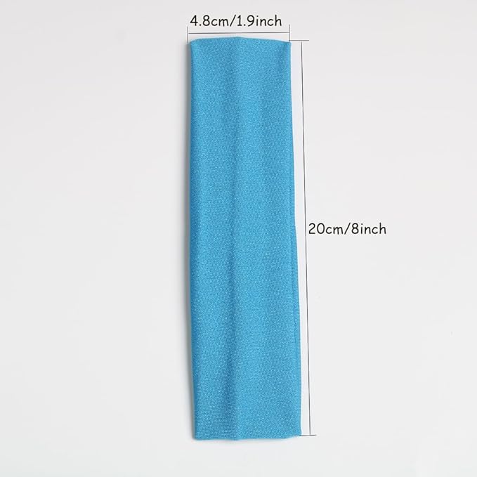 Headbands for Women,12PCS,Soft Stretch Elastic Yoga Sport Headbands