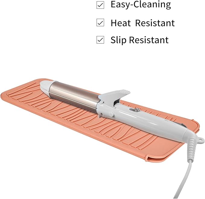 Silicone Heat Resistant Travel Pouch for Straighteners, Crimping Irons, Curling Wands, Flat Irons, and Hair Styling Tools