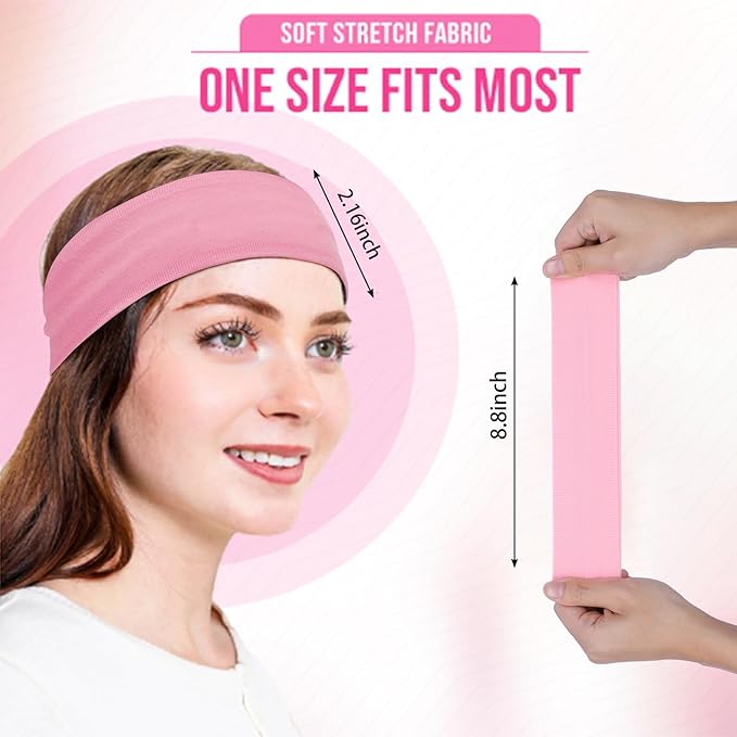 Workout Headbands Non Slip Headband Sport Headbands Sweatbands Elastic Sport Hair Bands for Sports Travel Indoor Fitness Gym