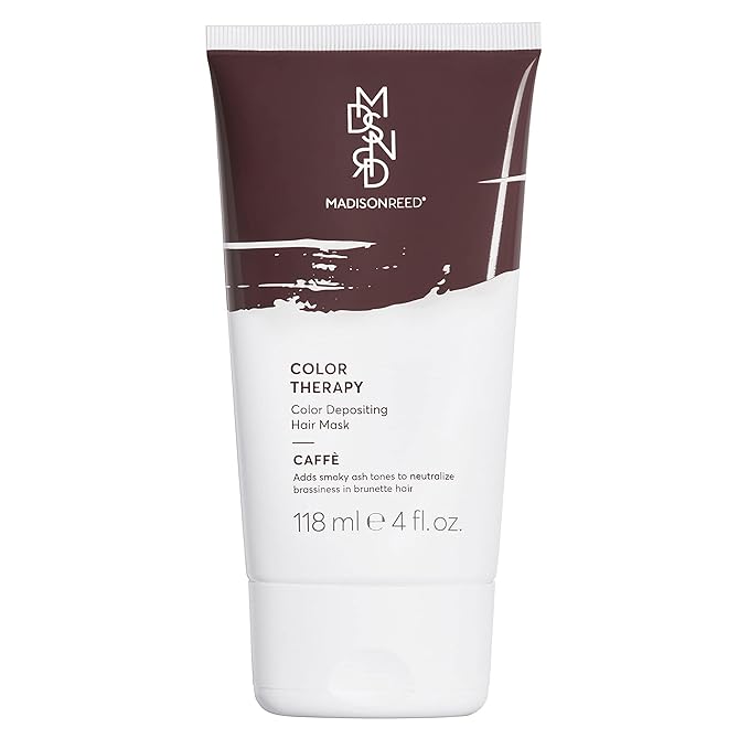 Madison Reed Color Therapy, Caffe, Color Depositing Hair Mask & Deep Conditioning Treatment, Intensely Hydrating, Refreshes Color & Tone, Keratin & Argan Oil, 4 Fl Oz (118 mL)