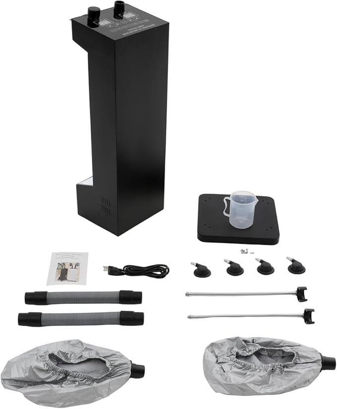 Hair Steamer, 650W Vertical Hair Care Machine with LED Display & 2 Vaporizing Caps Micro Mist Hair Color Processor, 5 Modes, Adjustable Temperature & Timer, Mobile on Wheels for for Home, Barber Shop