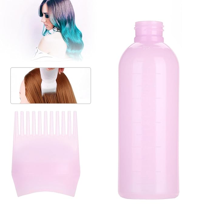 Root Comb Applicator Bottle, Hair Color Brush Applicator, 160ml Hair Dye Brush Bottle, Hair Dyeing Coloring Bottle Brush Shampoo Hair Color Oil Comb Applicator Tool()