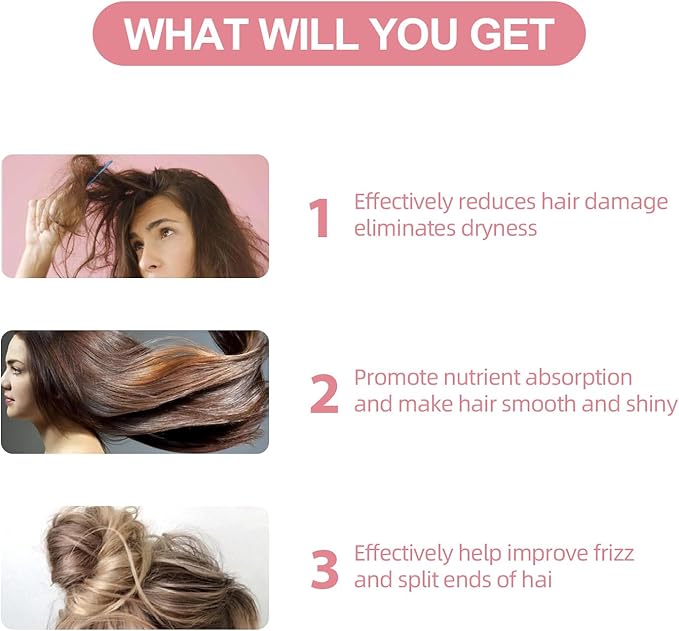 Electric Hair Steamer Cap, Hair Care Hat Heating Cap with 2 Mode Temperature Control, Removable & Washable for Hair Spa Home Thermal - Pink & White