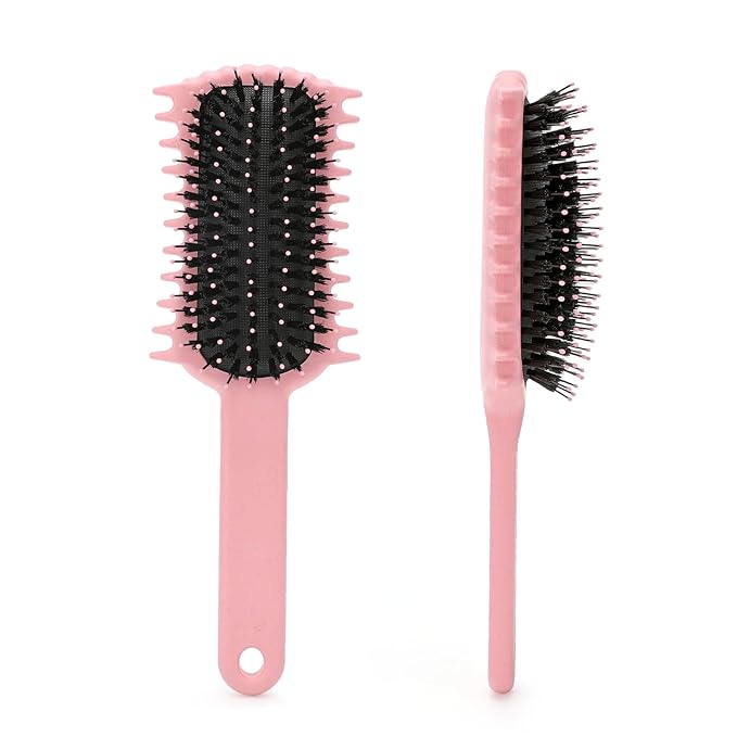Curly Hair Brush, Volume Curl Defining Brush for Detangling Shaping and Styling Women's Curls, Reduce Pulling (Green)