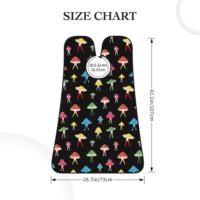 Beard Hair Catcher Bib, Waterproof Non-Stick Grooming Apron for Shaving Trimming, Perfect for Men Dad, Various Mushrooms Ladies Unique Mushroom Shave Bib