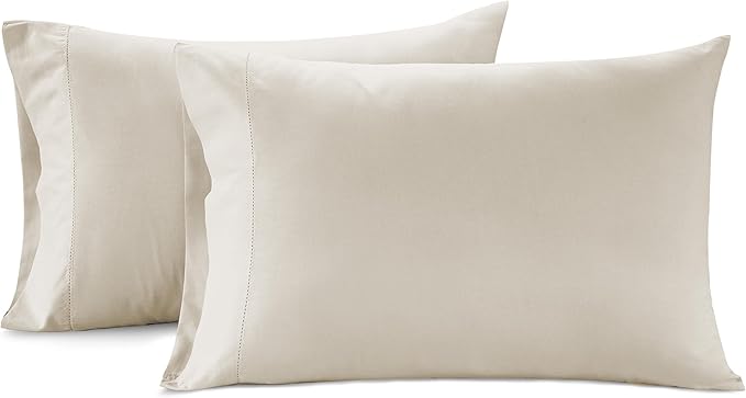 Lane Linen 100% Organic Cotton King Size Pillow Cases Set of 2 (20''x36'') Pillow Cases King Size Certified Organic Cotton Pillowcases King Pillow Cases Set of 2 Pillow Cases - Glacier Grey