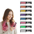 Festive Fun Hair Chalk Combs, 2026 New Chalk Hair Color for Girls, Temporary Wash out Hair Color Kids, Christmas Girl Gifts, Skin Safe Materials (8 colors)