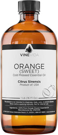VINEVIDA Orange Sweet Essential Oil - 16 oz - Undiluted - DIY Candle Scents - Bulk for Soap Making & Skin Safe