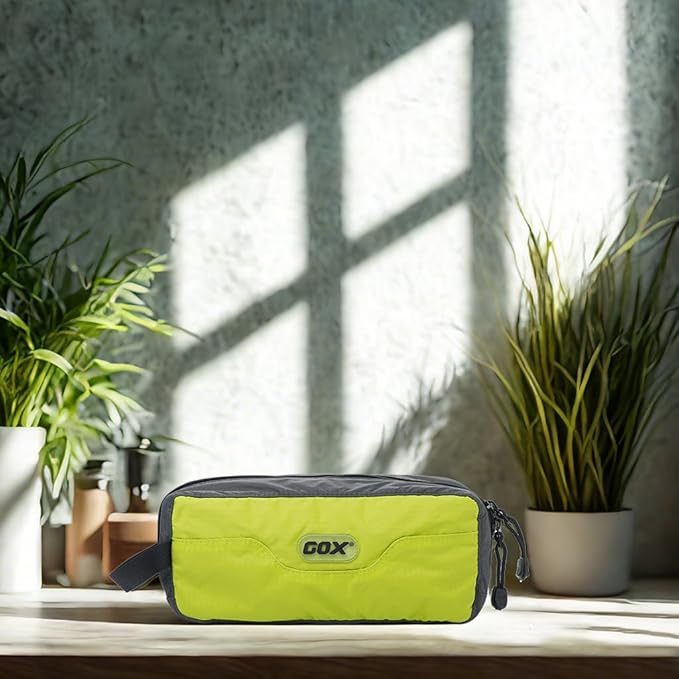 GOX Premium Toiletry Bag, Dopp Kit Case For Travel, Multifunction Organizer Pouch (Green/Grey)