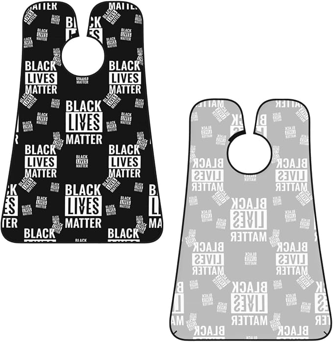 Beard Bib Apron for Men Shaving, Waterproof Non-Stick Hair Catcher with Suction Cups, Grooming Essential for Dad Husband, Black People Lives Matter Shave Bib