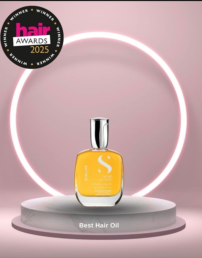 Alfaparf Milano Semi di Lino Sublime Cristalli Liquidi Hair Oil Serum with Thermal Protection - Anti Frizz Hair Serum & Smoothing Heat Protectant Spray with Vitamin E for Frizzy Hair (1.01 oz / 30 ml)
