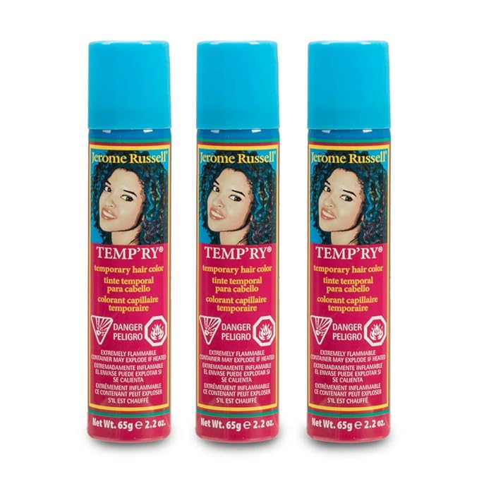 Jerome Russell Temp'ry Spray-on Dark Blonde Hair Color, 2.2oz x 3 pack