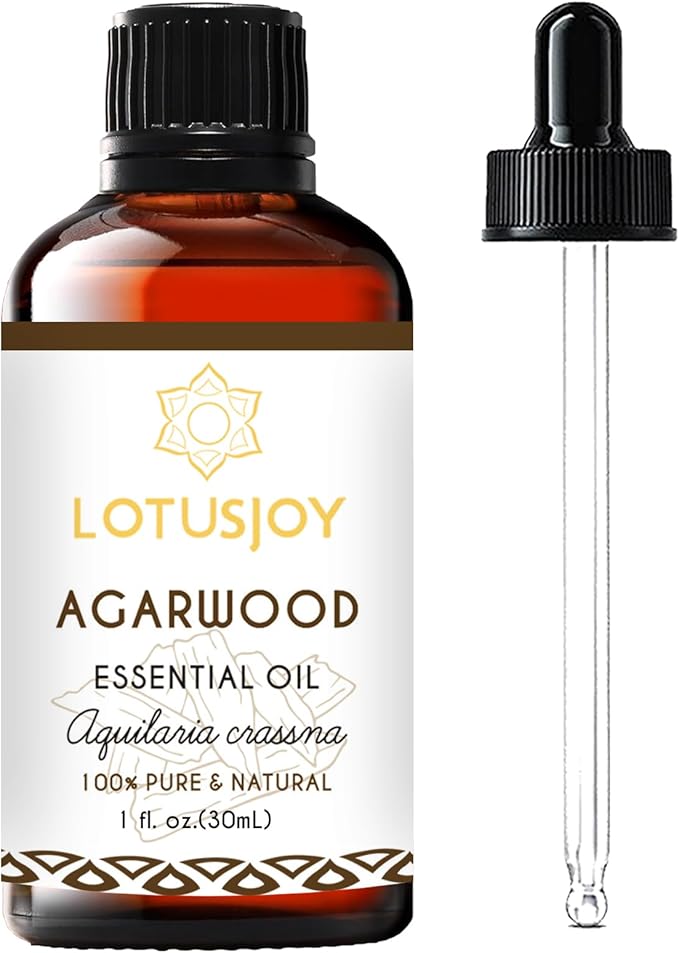 Agarwood Essential Oil, Pure Natural Organic Oud Essential Oil for Diffuser Meditation and DIY Cosmetic Making- 1 Oz