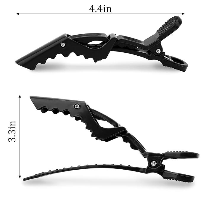 30 Pack Black Alligator Hair Clips for Styling Sectioning Large Salon Pro Hair Clips for Barber Hair Coloring, Cutting, Sectioning Big Gator Clips Hair Styling Accessories for Women Men