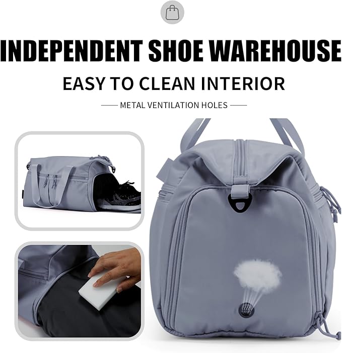 Weekender Duffel Bag with Shoe Compartment And Wet Pocket-Luggage Everyday Overnight Bag for Men and Women Travel-Carry On Gym Bag