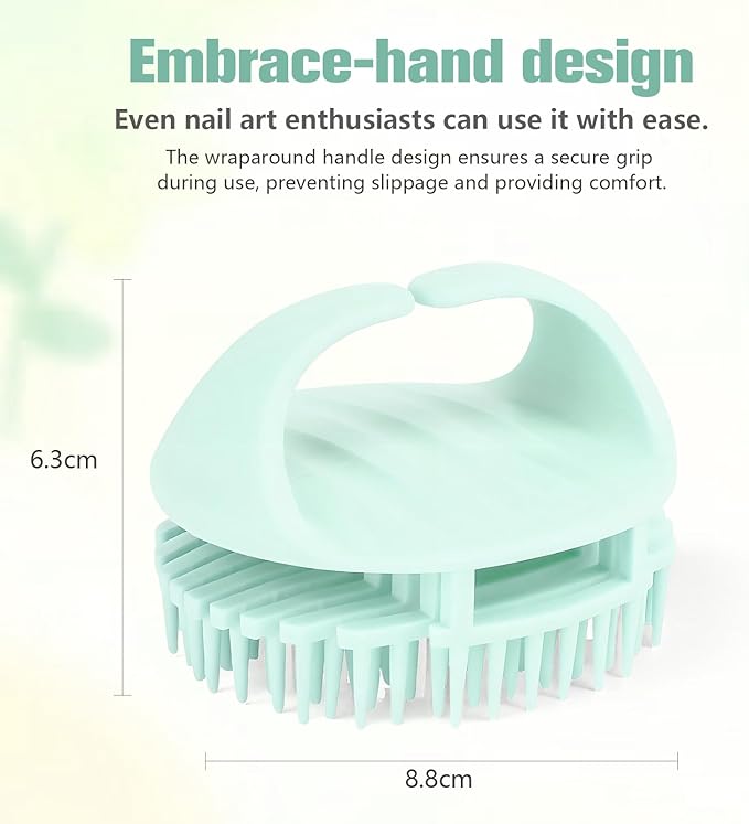 Scalp Massager Shampoo Brush,Scalp Dandruff Removal with Soft Silicone Bristles,Wet & Dry Scalp Care Head Scrubber Hair Washing,Hair Brush for Scalp Exfoliator,Comfortable for All Hair Types,Blue