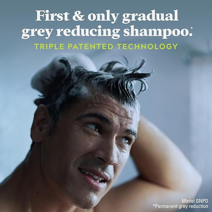 Just for Men Control GX Grey Reducing Shampoo, Gradual Hair Color with Keratin for Stronger Thicker and Healthier Looking Hair, 4 Fl Oz - Pack of 1 (Packaging May Vary)