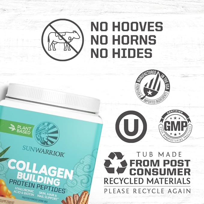 Vegan Collagen Protein Powder for Women Silica Plant Based Collagen Powder Churro Flavor with Vegan Hair Skin and Nails Vitamins Non-GMO No Added Sugar Soy Dairy & Gluten Free (Churro, 20 Servings)