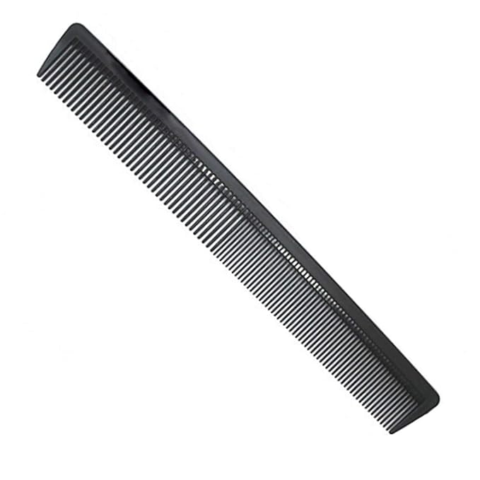 Professional Black Carbon Fiber Teasing Comb, Fine and Wide Tooth Hair Barber Comb For All Hair Types