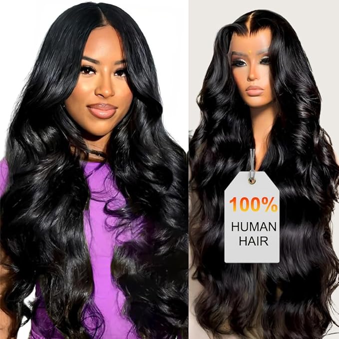 30 Inch HD Lace Front Wig Human Hair [2-year life], 100% Real Human Hair, 13x6 Body Wave Lace Front Wigs for Black Women Glueless Lace Frontal Wig Pre Plucked Bleached Knots 200% Density
