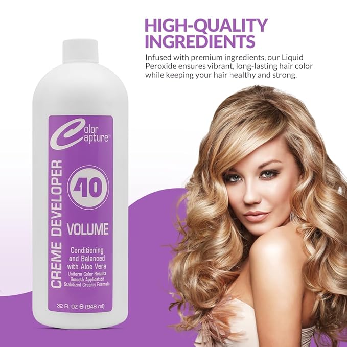 Cream Developer, 40 Vol, Professional Hair Coloring - 32 Ounces