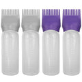 ELANE 4 Pack Hair Oiler Comb Bottle,Root Comb Applicator Bottle for Hair Oil Scalp Hair Oiling Applicator(Grey+Purple)