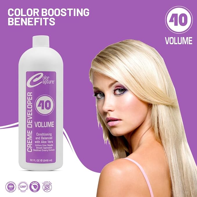 Cream Developer, 40 Vol, Professional Hair Coloring - 32 Ounces