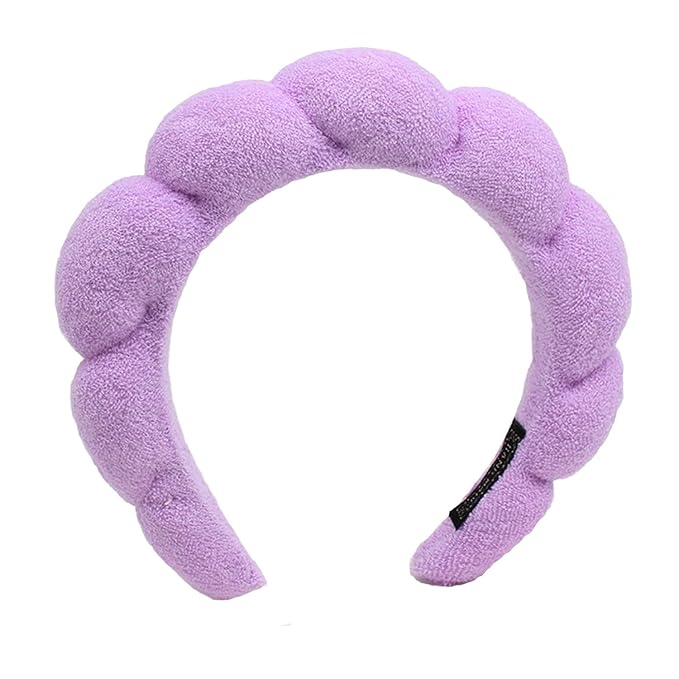 Spa Headbands for Washing Face Makeup Skin Care Headband Women Bubble Facial Beauty Headbands Puffy Shower Towel Band Hair Headband