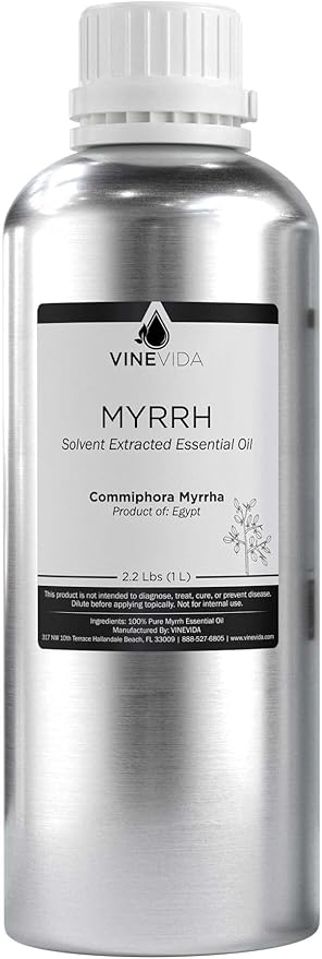 VINEVIDA Myrrh 32 oz Undiluted Essential Oil - Pure, Uncut Myrrh Oil for DIY Candle Scents, Soap Making, and More