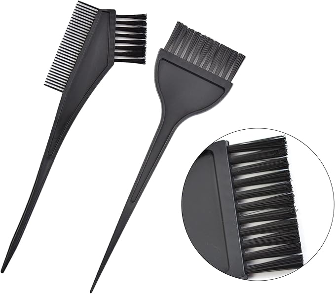 7 Pcs Professional Salon Hair Coloring Dyeing Kit Mixing Bowl, Angled Comb, Hair Dye Color Brush, Earmuffs and Hair Clips