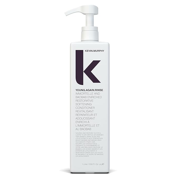 KEVIN.MURPHY YOUNG.AGAIN.RINSE - Moisturising Anti-Ageing Conditioner - For Ageing, Dry, Damaged & Brittle Hair - Hair Repair - With Amino Acids - Sulphate & Paraben Free - 1 L / 33.8 fl oz